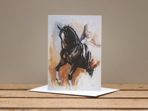 A6 Horse card - Pirouette