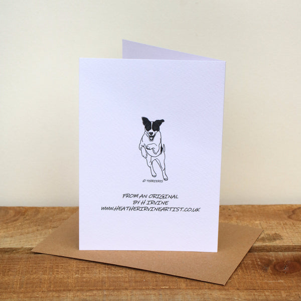 Jack Russell Terrier dog art card - Mr Alert