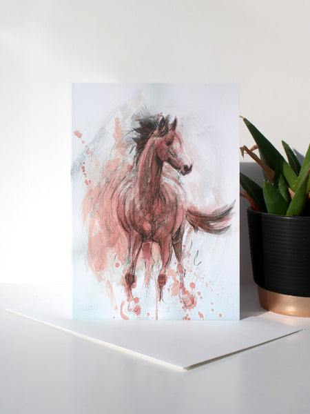 A6 Horse card - Splash