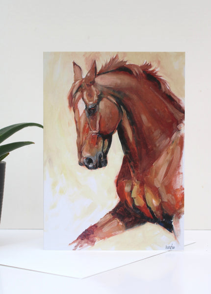 A6 Horse card - Fervor