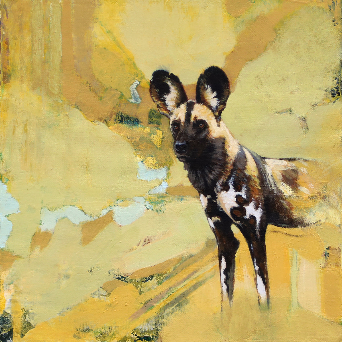 Mellow-Painted_dog-Mixed-Media