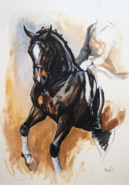A6 Horse card - Pirouette