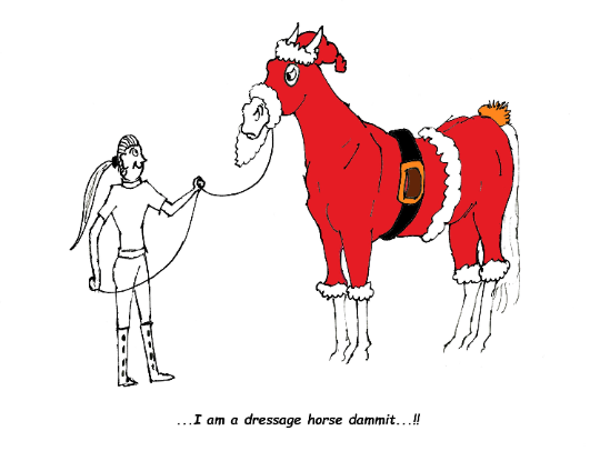 7 x 5 Funny Horse card - I am a dressage horse!