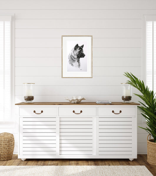 Akita dog print