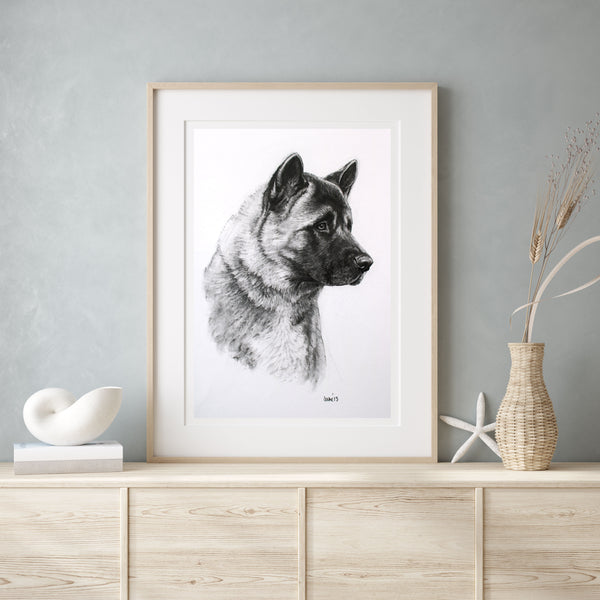 Akita dog print