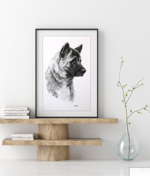 Akita dog print