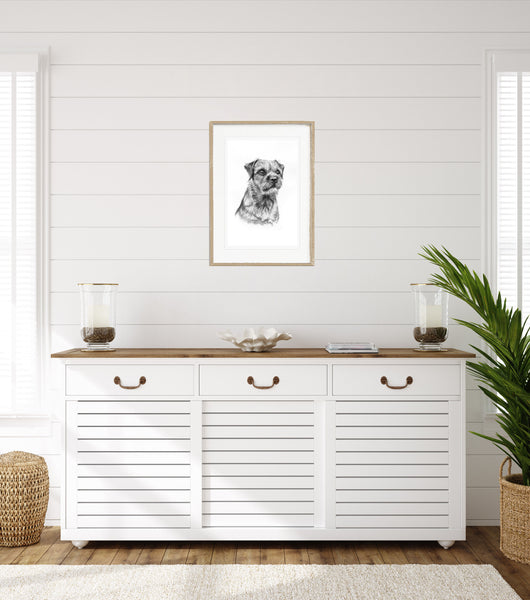 Border Terrier dog print