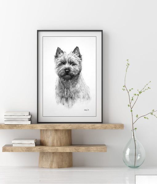 Cairn Terrier dog print