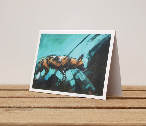 A6 Wildlife card - Painted Dog VI