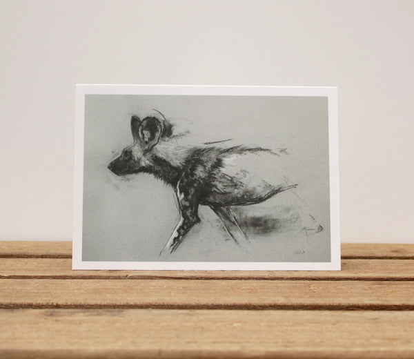 A6 Wildlife card - Painted Dog V