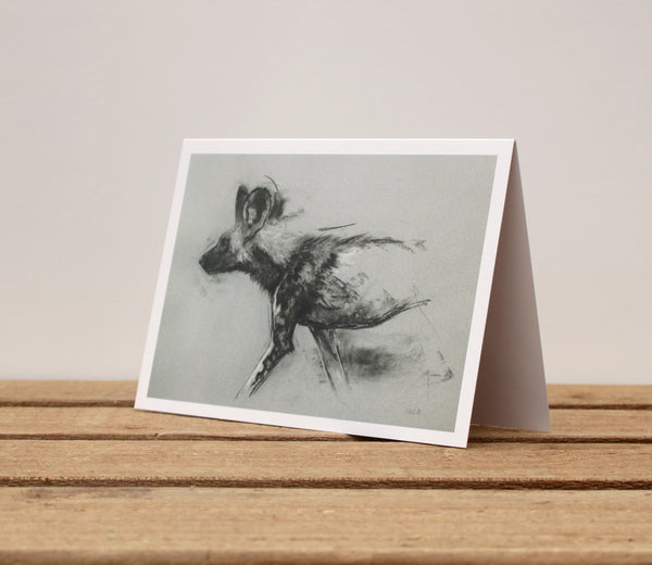 A6 Wildlife card - Painted Dog V