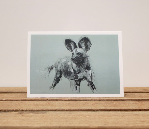 A6 Wildlife card - Painted Dog IV