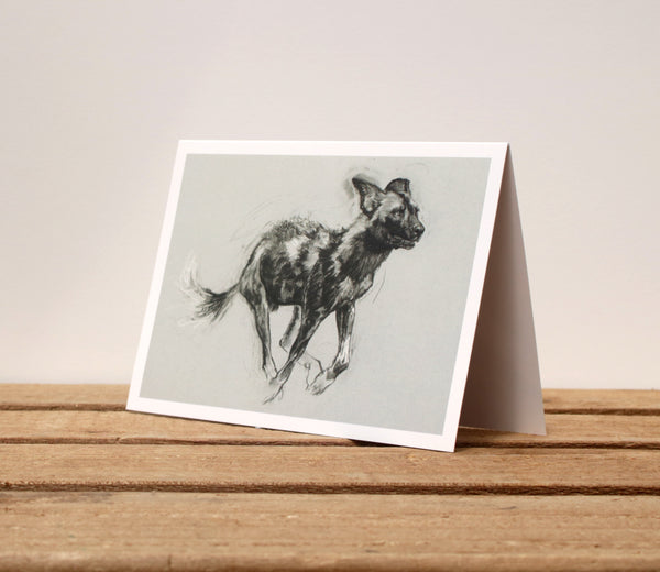 A6 Wildlife card - Painted Dog III