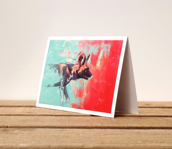 A6 Wildlife card - Painted Dog II