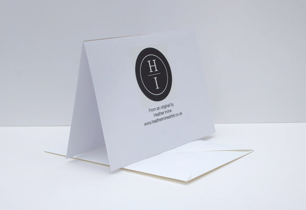 A6 Horse card - Black