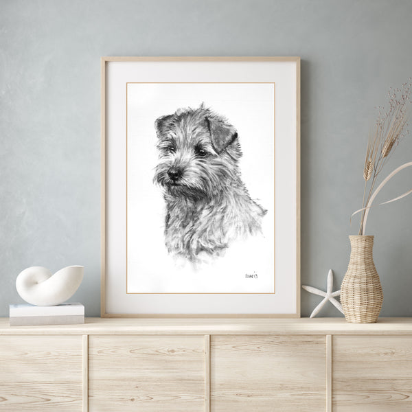 Norfolk Terrier dog print