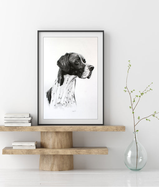 English Pointer dog print