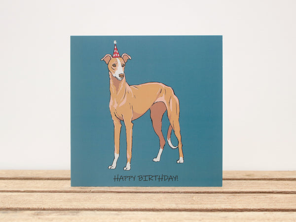 Whippet Dog Birthday Card