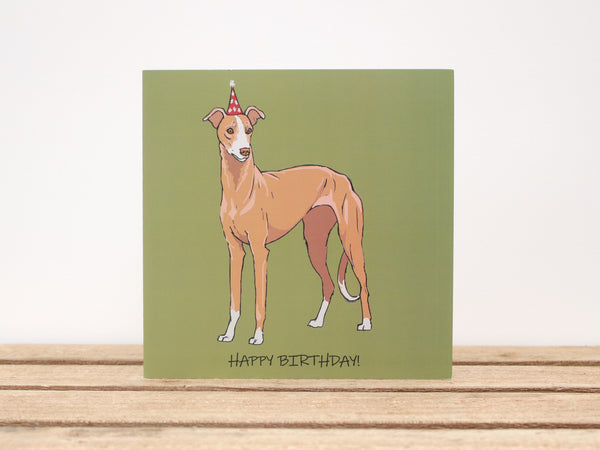 Whippet Dog Birthday Card