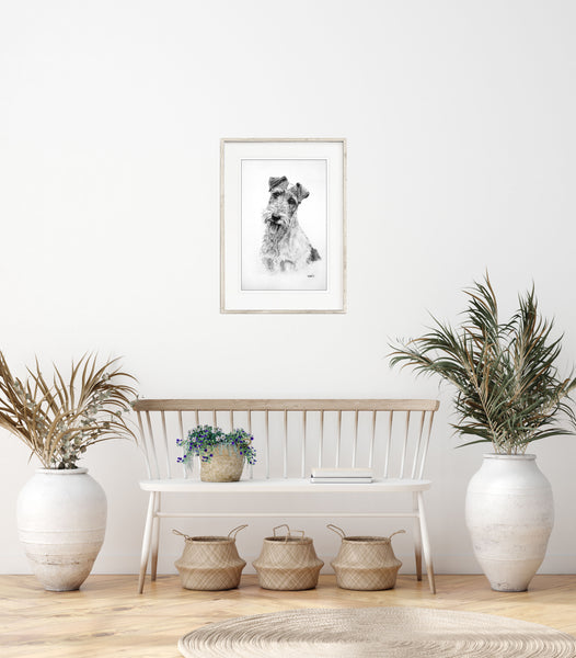 Wire Fox dog print