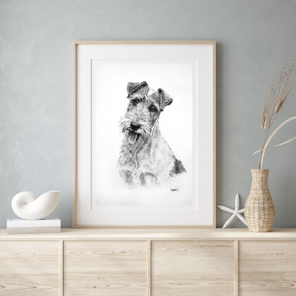Wire Fox dog print