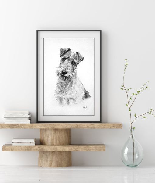 Wire Fox dog print