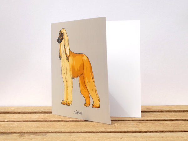 Afghan Hound Dog Card