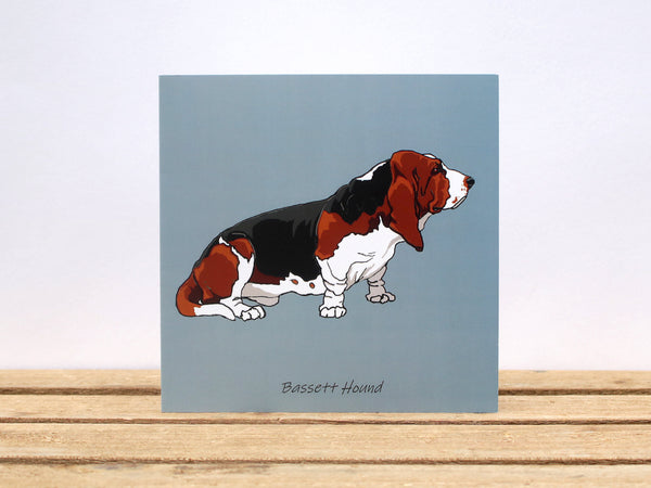 Bassett Hound Dog Card