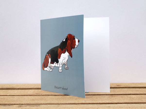 Bassett Hound Dog Card