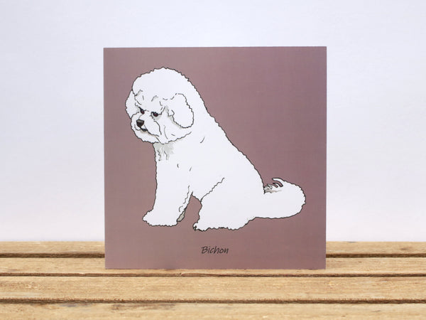 Bichon Dog Card