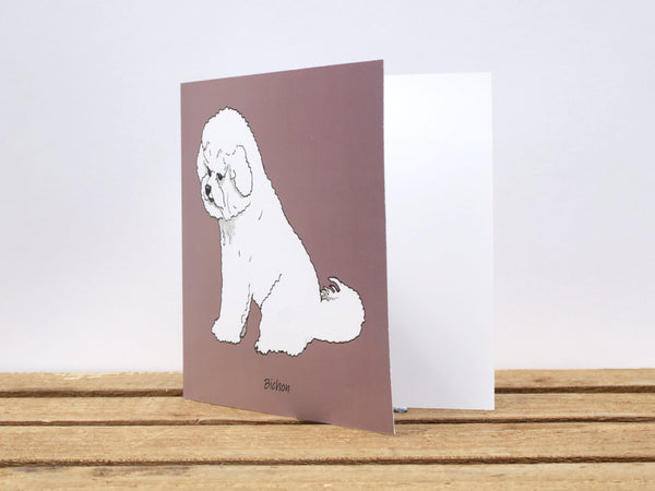 Bichon Dog Card