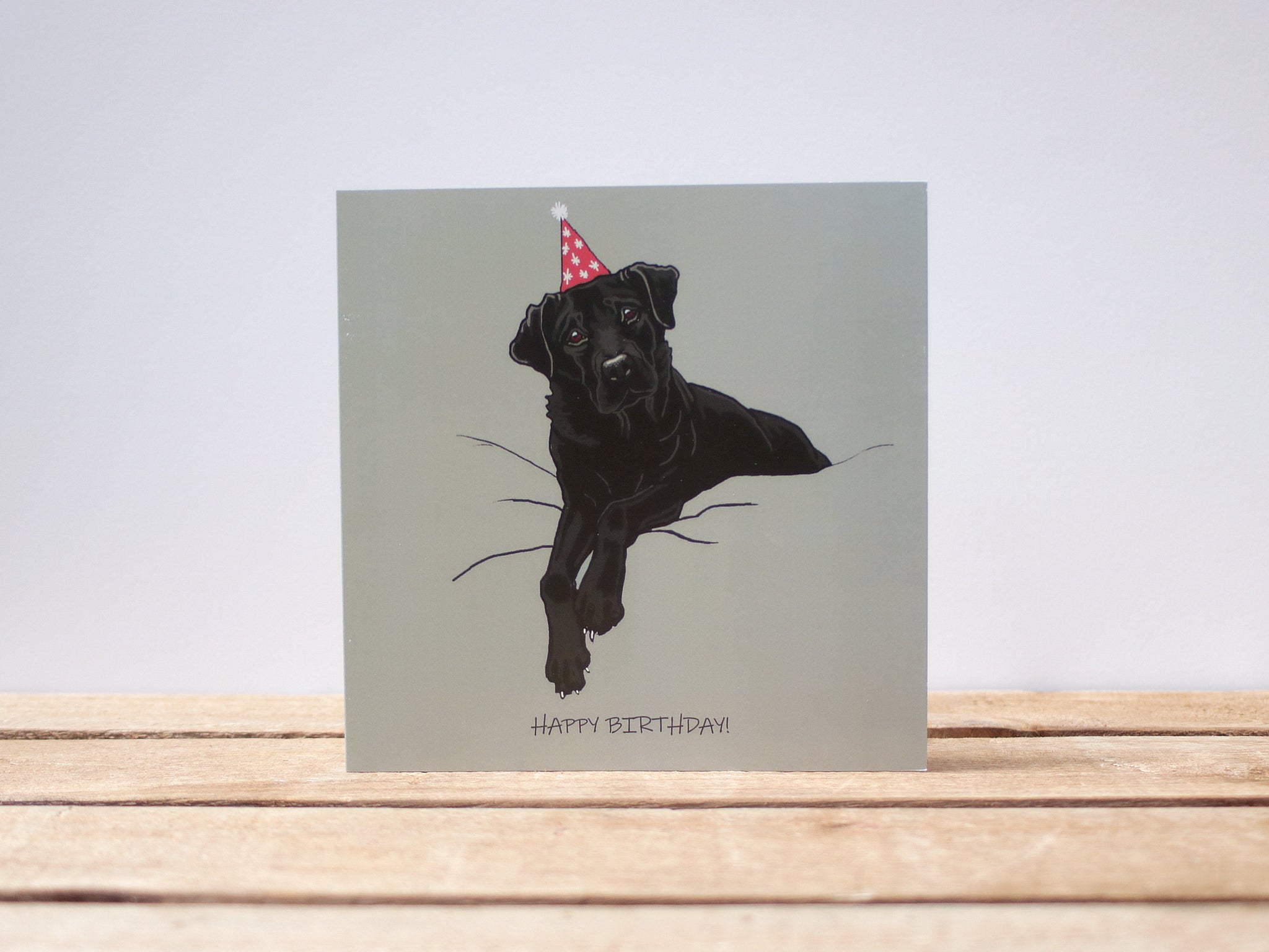 Black Labrador Dog Birthday card