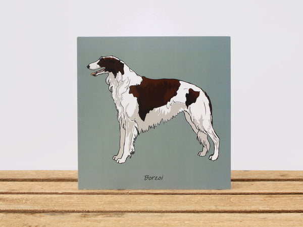 Borzoi Dog Card