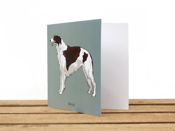 Borzoi Dog Card