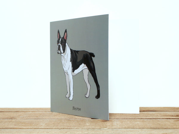 Boston Terrier Dog Card