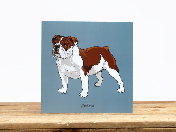 Bulldog Dog Card