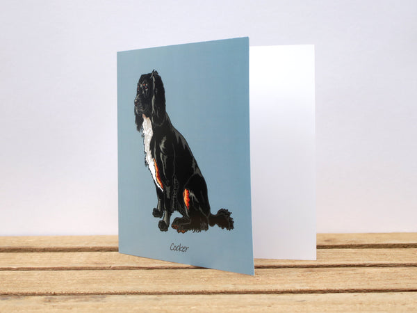 Cocker Spaniel Sitting Dog Card