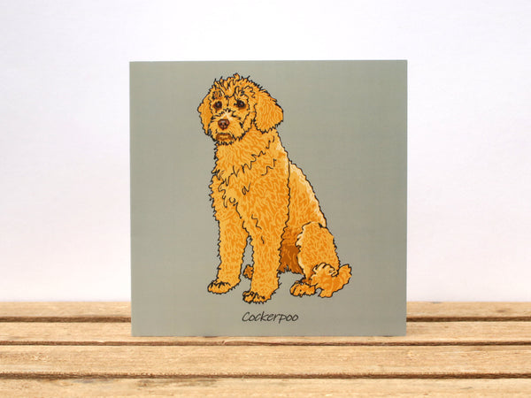 Cockerpoo Dog Card