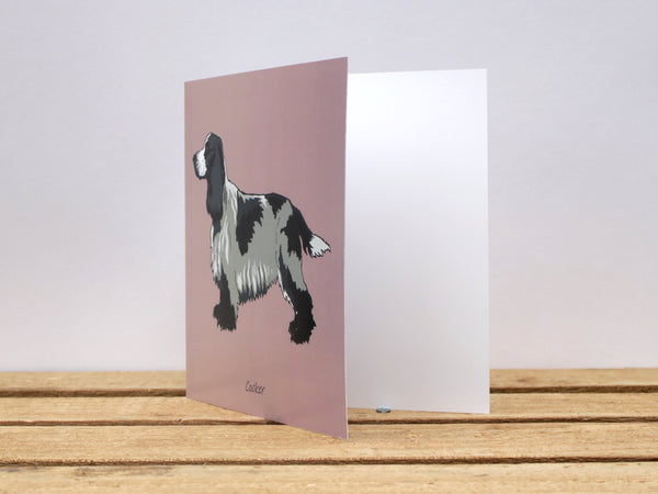 Cocker Spaniel Standing Dog Card