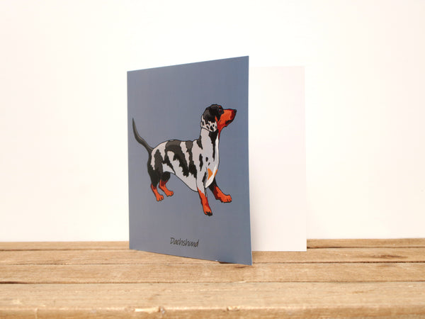 Dachshund Dog Standing Dog Card