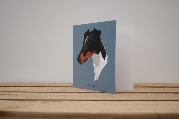 Fox Terrier Portrait Dog Card