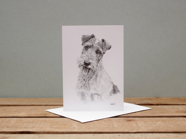 A6 Dog card - Wire Fox