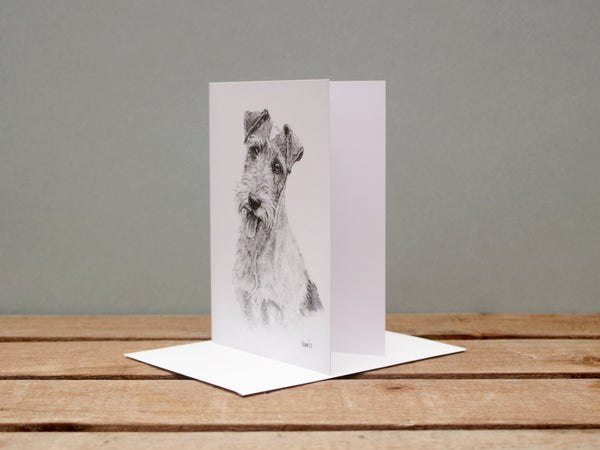 A6 Dog card - Wire Fox