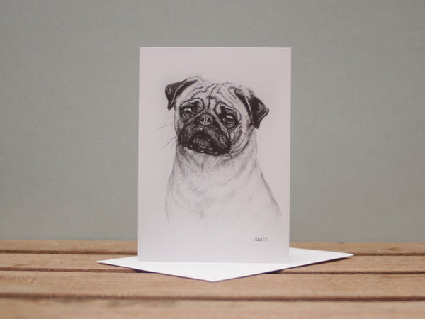A6 Dog card - Pug