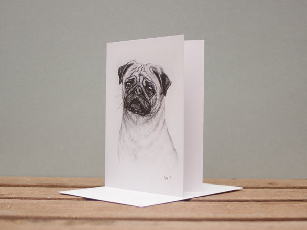 A6 Dog card - Pug