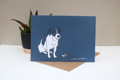 Mince Pie Funny Jack Russell Dog Christmas card
