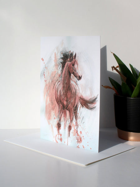 A6 Horse card - Splash