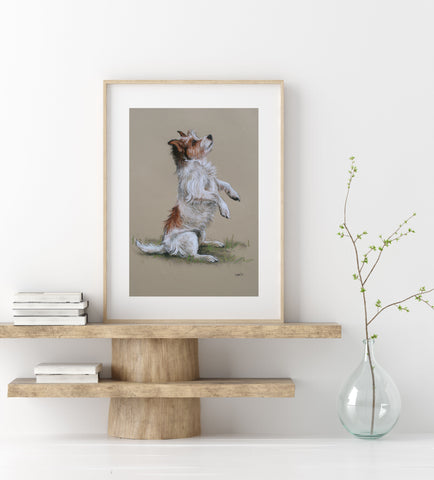 'I can sit!' Jack Russell Terrier Dog Print