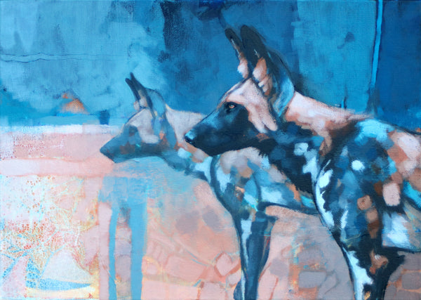 61/66 - 'On Watch' African Painted Dog