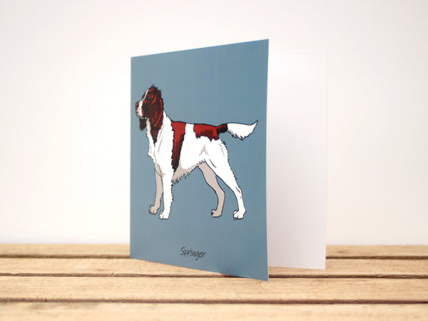 Springer Spaniel Dog Standing Card